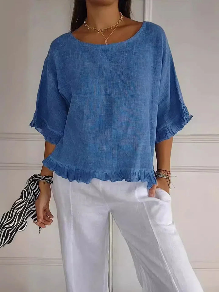 Olivia - Cotton and Linen Blouse