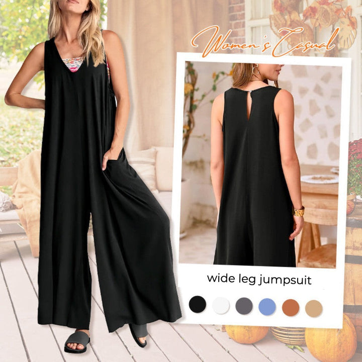 Juliette - Classic V-Neck Jumpsuit