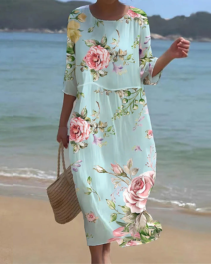 Delia - Elegant floral dress