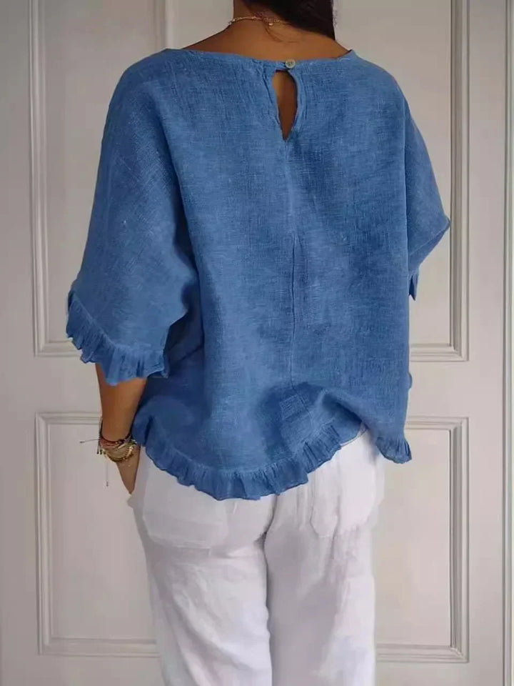 Olivia - Cotton and Linen Blouse